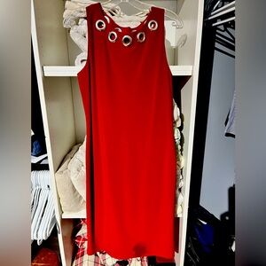 Joseph Ribkoff beautiful lined sleeveless red dress